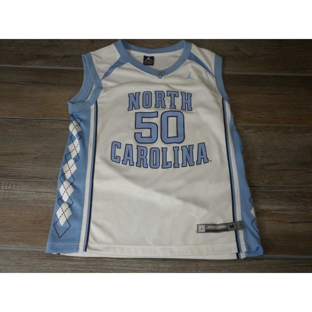 Jordan North Carolina Basketball Jersey Youth M White Argyle Tyler Hansbrough 50